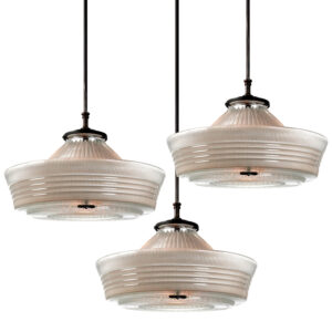 Large Collection of Rare Sailor Hat Holophane Pendants