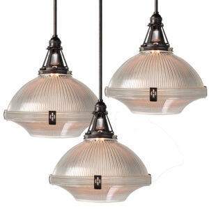 1915 Two-Piece Holophane/Curtis 12 Inch Pendants