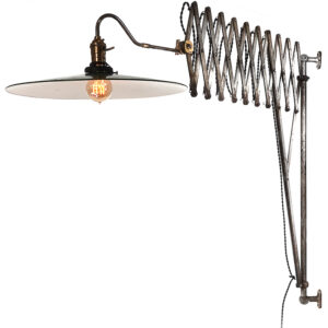 Huge Antique Scissor Wall Lamp - 7 Foot Long