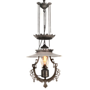 Electrified 1876 Bradley and Hubbard Rise and Fall Lamp