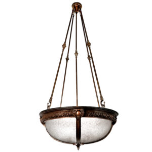 Large Pebbled Glass Theater Dome Light