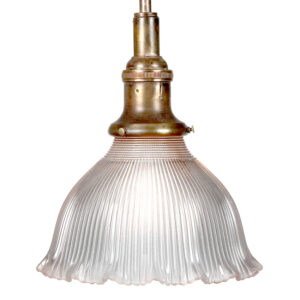 Collection of Frosted Ruffled Prismatic Pendents - 7 Inch