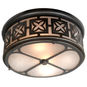 Classic Masonic Temple Flush Mount Lamp