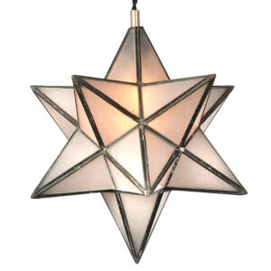 Frosted Moravian Star Pendent