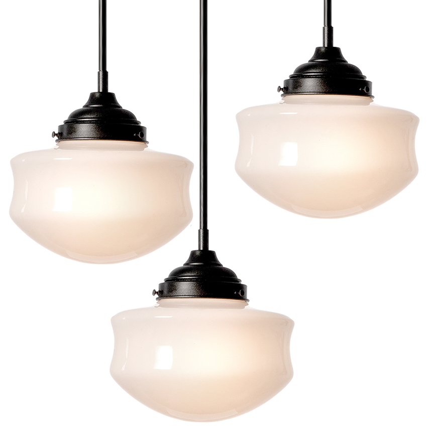 Collection of Small Classic Style School House Pendents