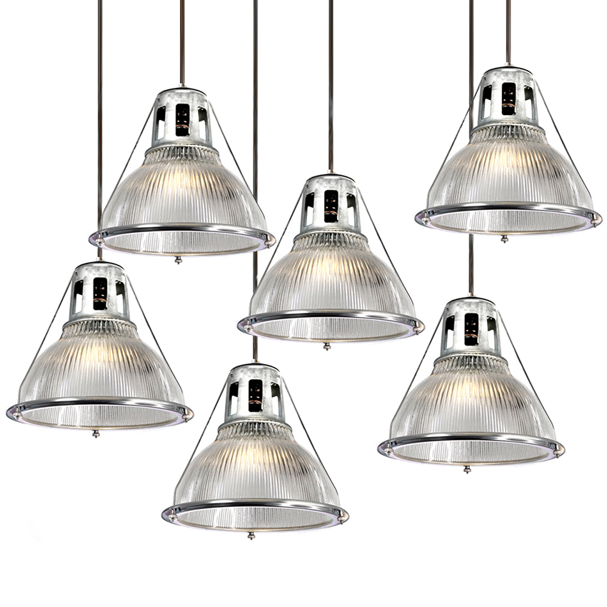 Collection of 14 Inch Framed Tripod Holophanes