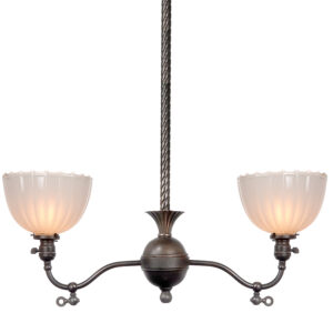 Double Fluted Bowl Claim Broth Shade Chandelier