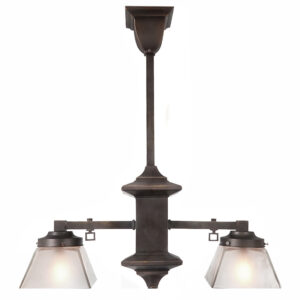 Double Arts and Crafts Gas Chandelier
