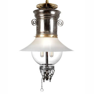 Large Rare 1901 Welspach Gas Lamp - Electrified
